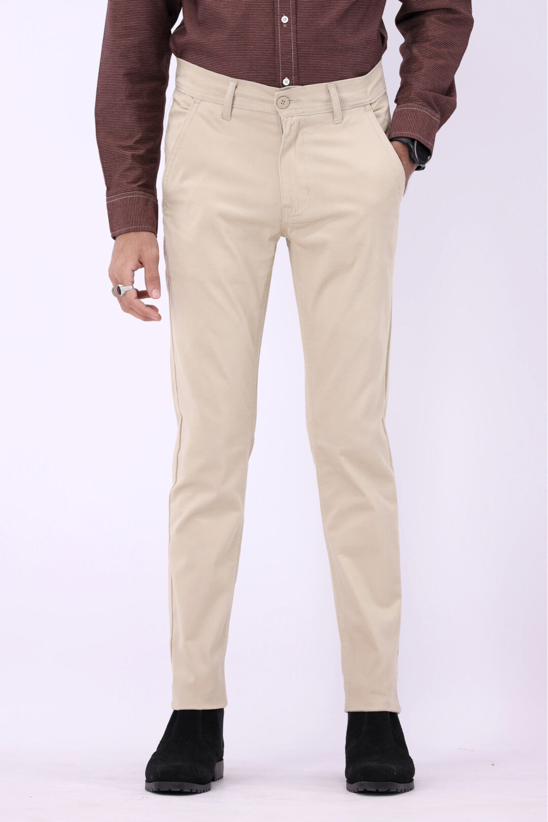 FT Cotton Chinos Pant - Beige