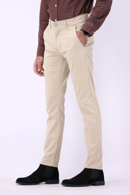 FT Cotton Chinos Pant - Beige