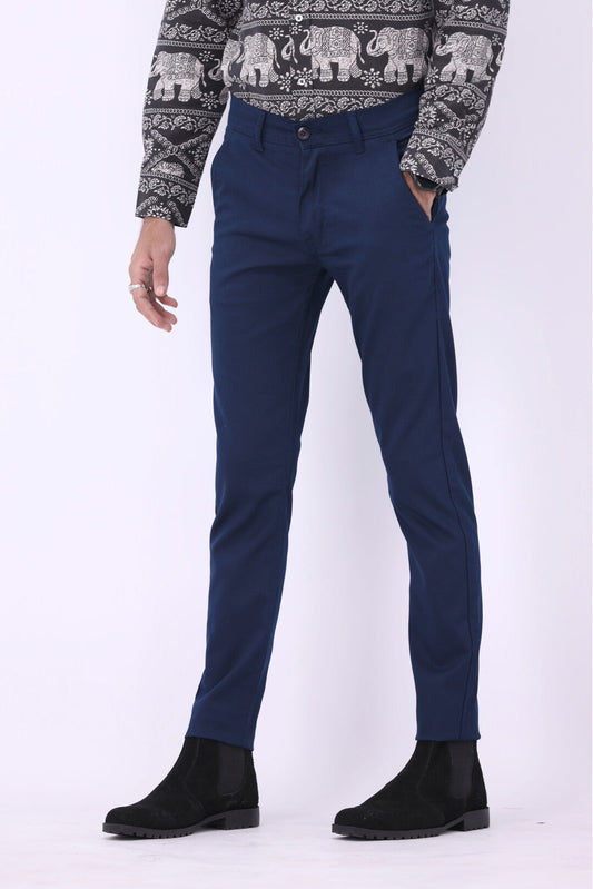FT Cotton Chinos Pant - Blue