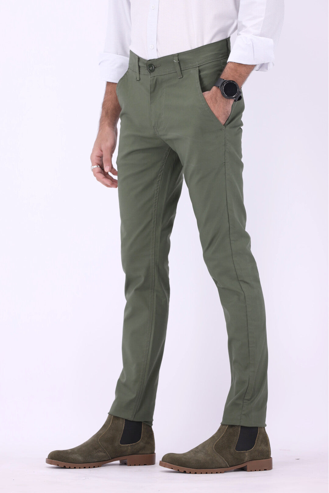 FT Cotton Chinos Pant - Green