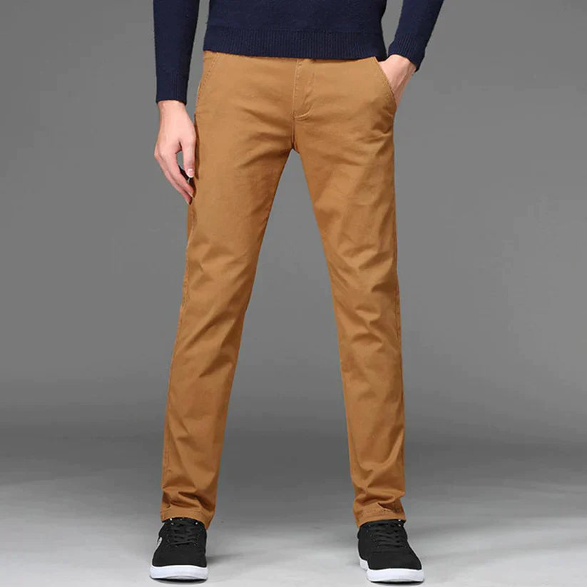 Brown Cotton Chinos