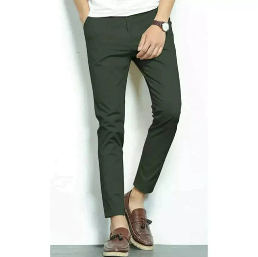 Olive Green Cotton Chinos