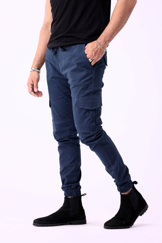 Cargo Six Pocket Trousers for Men - Blue 6 Pocket Cargo Pant