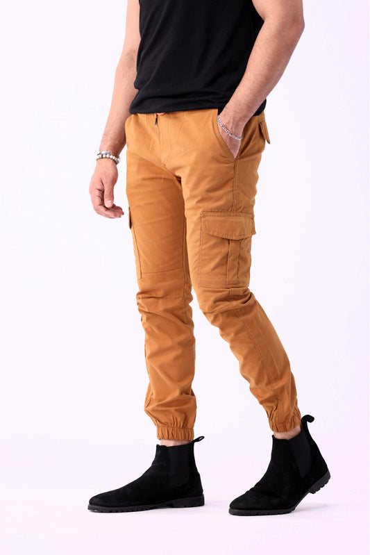 Cargo Six Pocket Trousers for Men, Brown 6 Pocket Cargo Pant