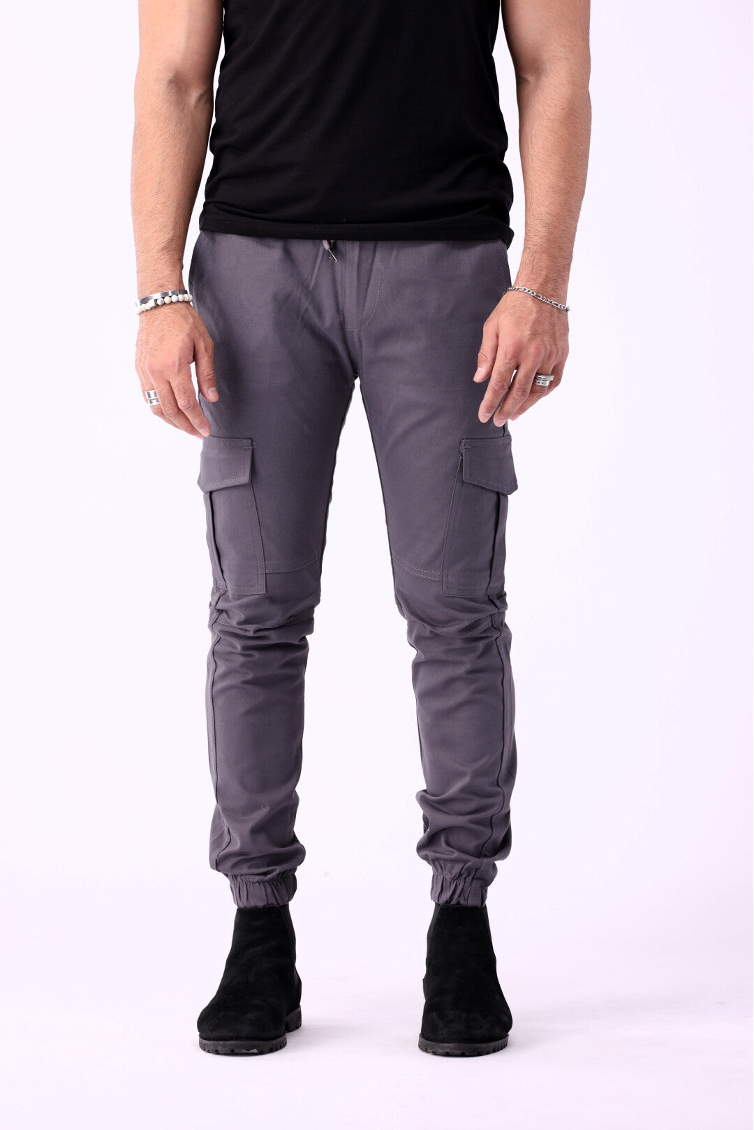 Cargo Six Pocket Trousers for Men - Grey 6 Pocket Cargo Pant